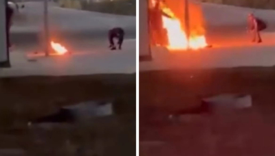 Маңғыстау тұрғыны полицияның көз алдында өзін өртеп жібермек болды (ВИДЕО)