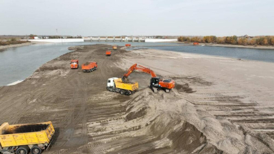 Қызылорда облысына су жеткізуді жақсарту мақсатында Көксарай су реттегішінен 60 мың текше метр құм мен қиыршық тас шығарылды