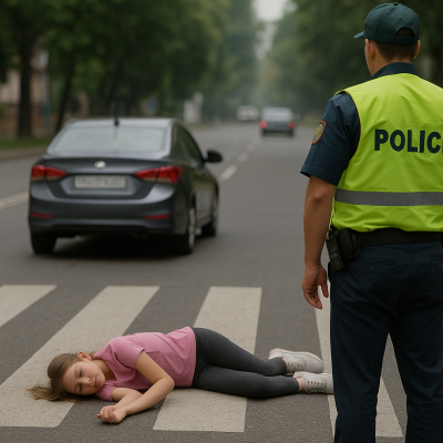 Жүргізуші 12 жастағы қызды қағып, өзі қашып кеткен