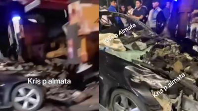 Lexus пен жүк көлігі соқтығысқан: Алматыда ауыр жол апаты болды (ВИДЕО)