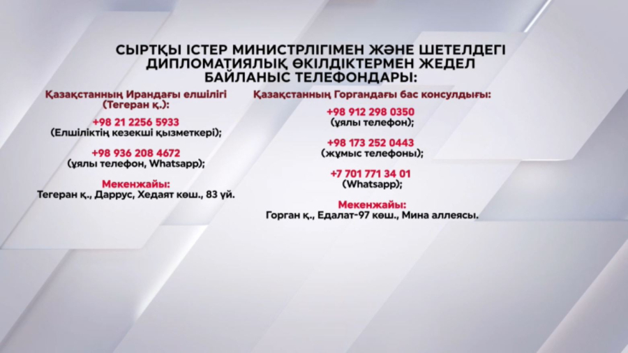 Таяу Шығыстағы ахуал: ҚР СІМ жедел желіні іске қосты